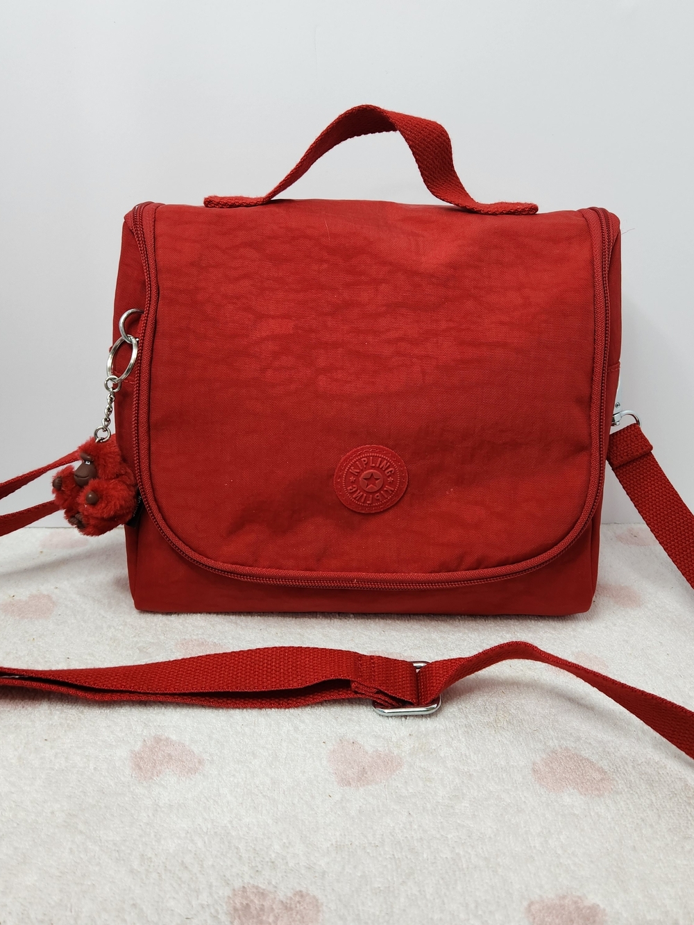 Kipling Red Insulated Lunch Bag